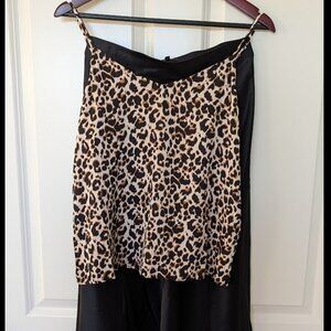 Quince Washable Stretch Silk Cami – Leopard, Size S - Worn once